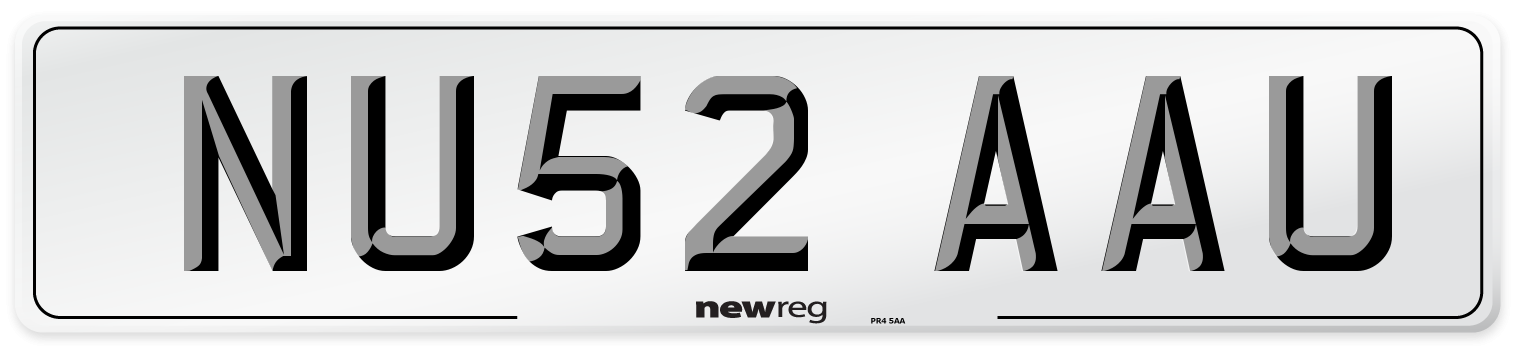 NU52 AAU Number Plate from New Reg